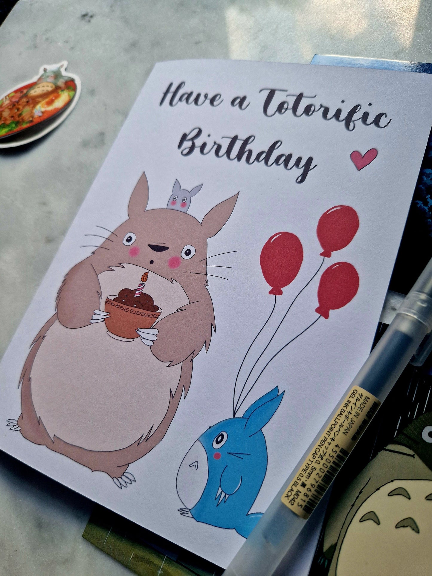 My Neighbor Totoro Birthday Card: Studio Ghibli Illustration