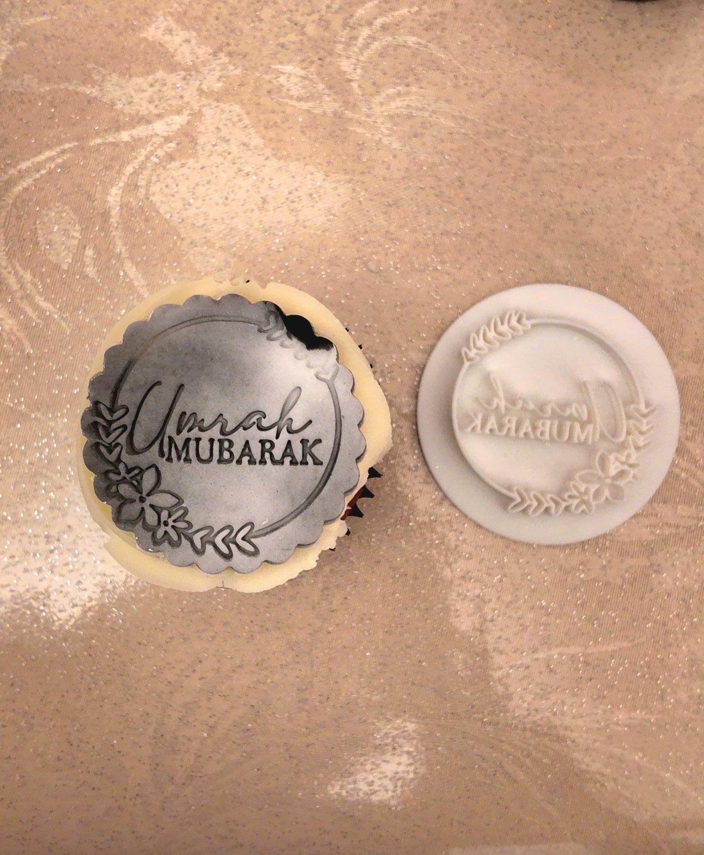 Umrah Mubarak Mixed Font Cookie Biscuit Stamp Fondant Cake Decorating Icing Cupcakes Stencil Ramadan Eid