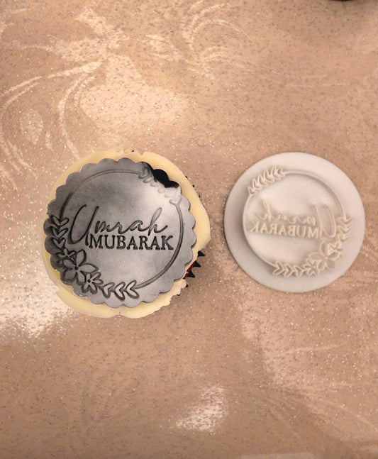 Umrah Mubarak Mixed Font Cookie Biscuit Stamp Fondant Cake Decorating Icing Cupcakes Stencil Ramadan Eid