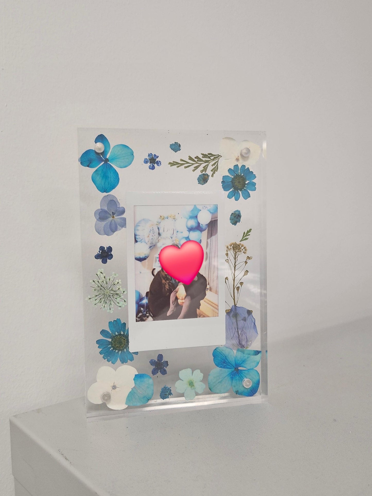 Pressed Flower Polaroid Gold Pressed Flower Frame | Birthday Gift | Wedding Gift | Gifts for Her | Mother's Day Gift