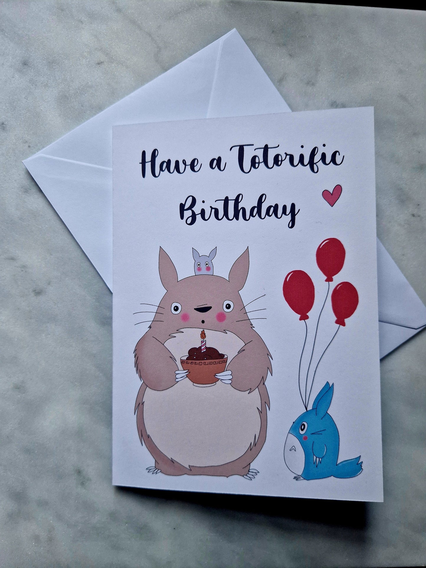 My Neighbor Totoro Birthday Card: Studio Ghibli Illustration